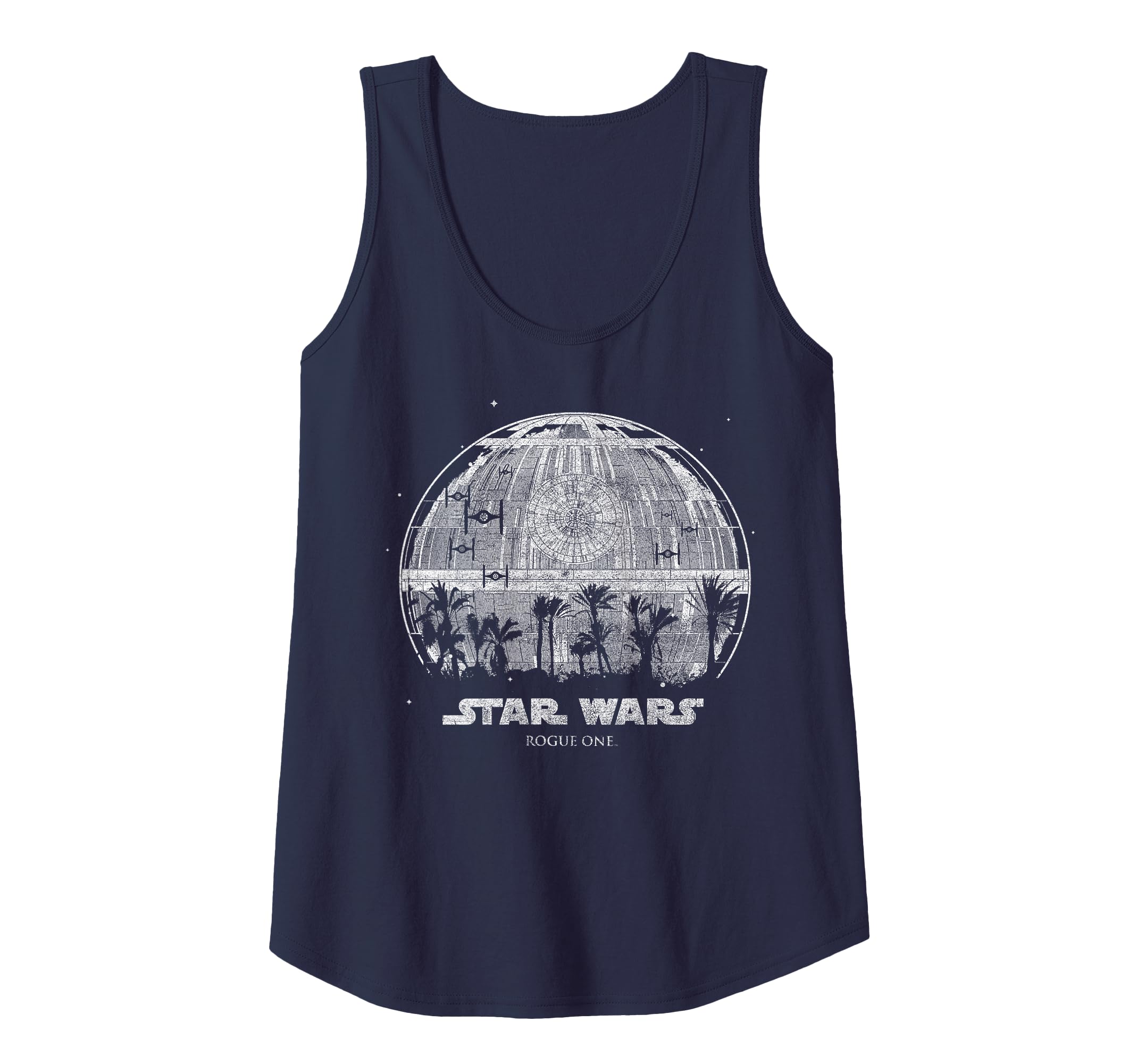 Star Wars Rogue One Palm Tree Death Star Tank Top