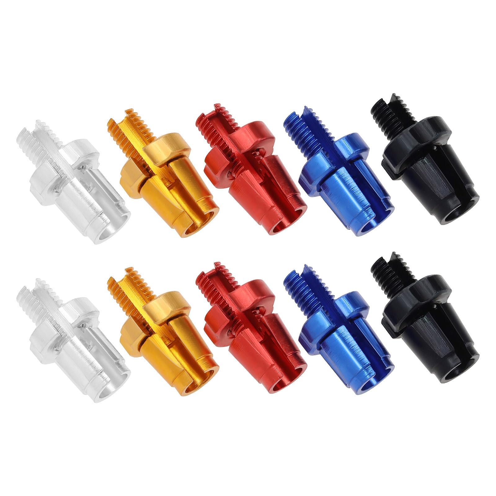 LT Easiyl 10pcs M7 Bicycle Brake Lever Adjuster Screws Brake Lever Barrel Handle Screws Fastener Aluminium Alloy Road Mountain Bikes Silver Black Red Gold Blue