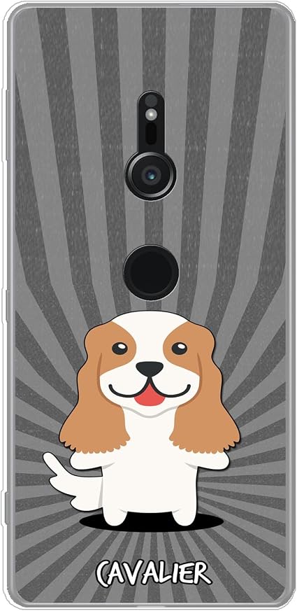 Fancy A Snuggle Anglais Dessin Animé Chiens Téléphone Houssecoque Rigide Pour Téléphone Portable Sony Cavalier King Charles Spaniel Sony Xperia Xz2