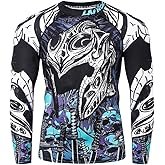 LAFROI Men's Long Sleeve UPF 50+ Baselayer Performance Compression Shirt Rash Guard-CLY08C