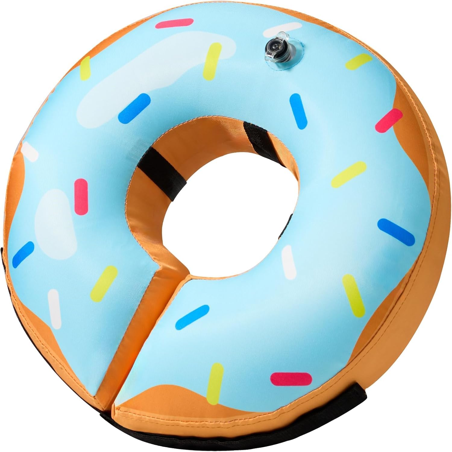 Photo 1 of BENCMATE Inflatable Dog Cone Collar Alternative, Soft Dog Cone for Small Medium Large Dogs and Cats, Neck Recovery ECollar Donut Collar After Surgery (Medium+, Donut-Blue)