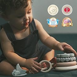Moonkie Stacks of Circles Soft Teething Toy
