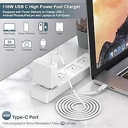 Mac Book Pro Charger - 118W USB C Charger Fast