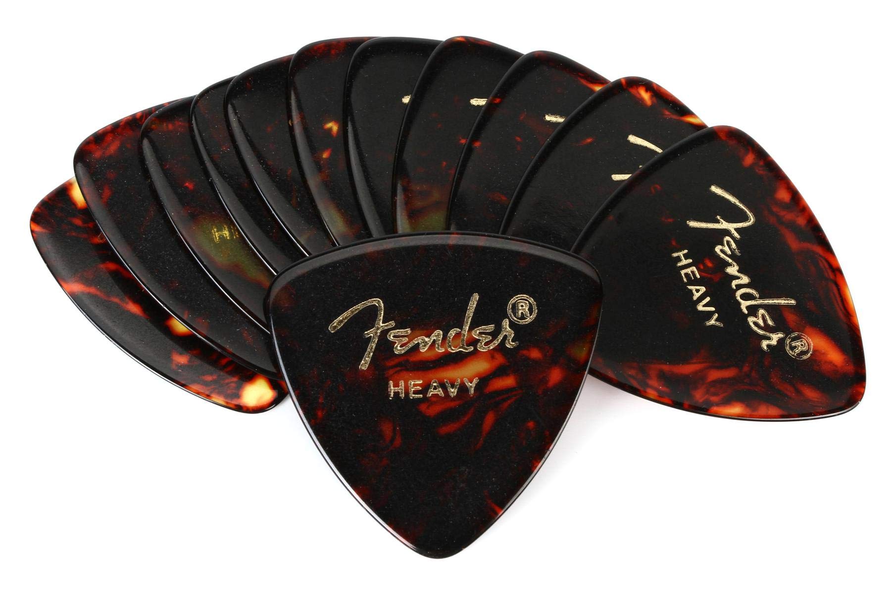 Fender 098-0346-900 346 Shape Picks, 12 Count, Shell, Heavy