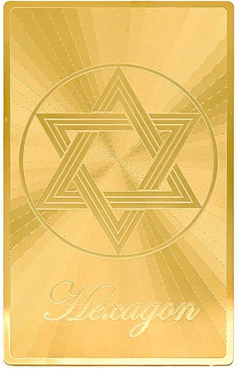 Amazon Wave The Stone ゴールドカード 六芒星 金運 純金 24金 仕上げ 開運 金運グッズ 恋愛 ヘキサゴン 神聖幾何学模様 お守り 金運アップ 風水 願望 厄除け インテリア 置物 置物 オブジェ オンライン通販