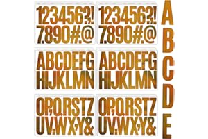 18 Sheets Alphabet Number Stickers, 3In Self Adhesive Letters Stickers Waterproof Capital Alphabet Stickers Uppercase Letters