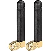Bingfu Mini Dual Band WiFi 2.4GHz 5GHz 5.8GHz MIMO RP-SMA Male Right Angle Antenna (2-Pack) for FPV Bluetooth USB Adapter Computer PCIe Card WiFi Router Wireless Back Up Camera