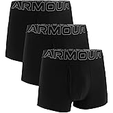 Under Armour mens 3-pack Performance Cotton Trunks, Boxer Briefs With 3" Inseam, All-day Comfort