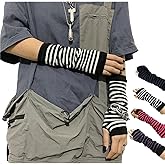 VTTDB Arm covers cute women kawaii japanese harajuku Goth Half Finger Knitted Arm Warmer Y2K Gloves Arm Sleeve for girl