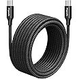 etguuds Long USB C to USB C Cable [20ft, 1-Pack], 20 Foot USB 2.0 Type C to Type C Charging Cable, Nylon Braided Cord, for Samsung Galaxy, Note, Fold, LG, Moto, Pixel, Switch & USB-C Laptop Tablet