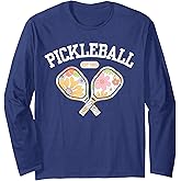 Women's Palm Springs Floral Pickleball Player Pretty Floral Long Sleeve T-Shirt
