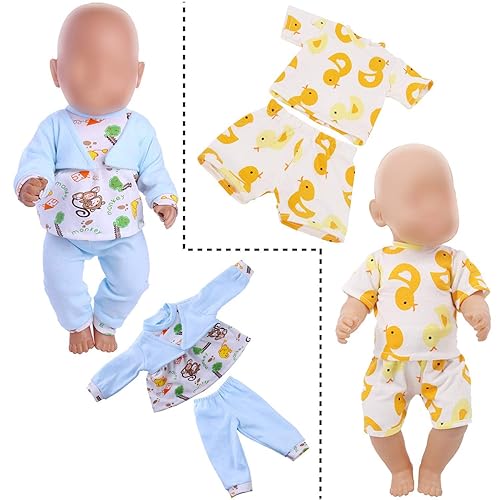 Baby Born Boy Doll Clothes ZWSISU 10 Sets Of 16-18 Inch Baby Doll