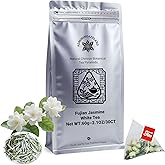 ADMIRINGAZELAND Jasmine White Tea Bags - 30 Count Fujian White Peony Leaf & Real Jasmine Flowers Blend with Pyramid Bags, Morning & Afternoon Chinese Tea Gift for Women & Men, 2.1oz