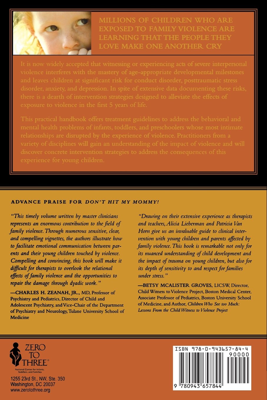 Don't Hit My Mommy: Alicia Lieberman, Patricia Van Horn: 9780943657844:  Amazon.com: Books