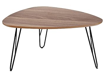 TIED RIBBONS Hairpin Leg Wooden Coffee Table for Living Room, Balcony, Home, Office, Bedroom (90 cm X 44 cm, Brown, Wood)