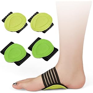 IzyLuckii 2 Pairs Green Arch Support Sleeves Soft Plantar Fasciitis Brace | Comfortable Foot Arch Support,Plantar Fasciitis R