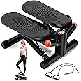 ACFITI Steppers for Exercise at Home, Stair Stepper with Resistance Bands, Air-Powered Mini Stepper with 350lbs Loading Capacity,Twist Stepper Portable Exercise Equipment for Full Body Workout