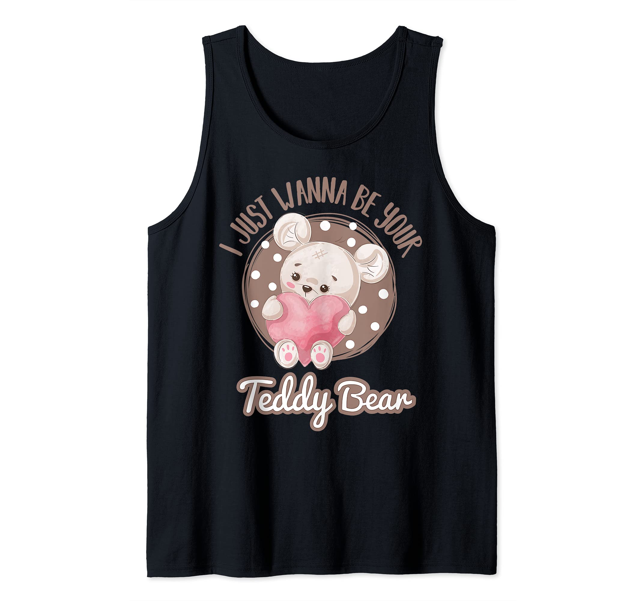 Love Teddy Bear Kawaii & Cute Teddy Bear For Valentine's Day Tank Top