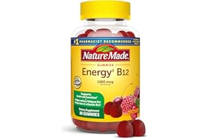 Nature Made Vitamin B12 Gummies 1000 mcg per serving, Dietary Supplement for Energy Metabolism Support, B12 Vitamins, 80 Gumm