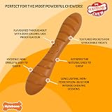 Nylabone Extreme Chewers Tough Nylon Dog Baguette Chew Toy Large Roast Chicken view 3