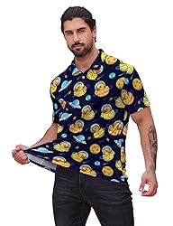 Xdceu Men’s Yellow Duck Golf Polo Shirts Funny