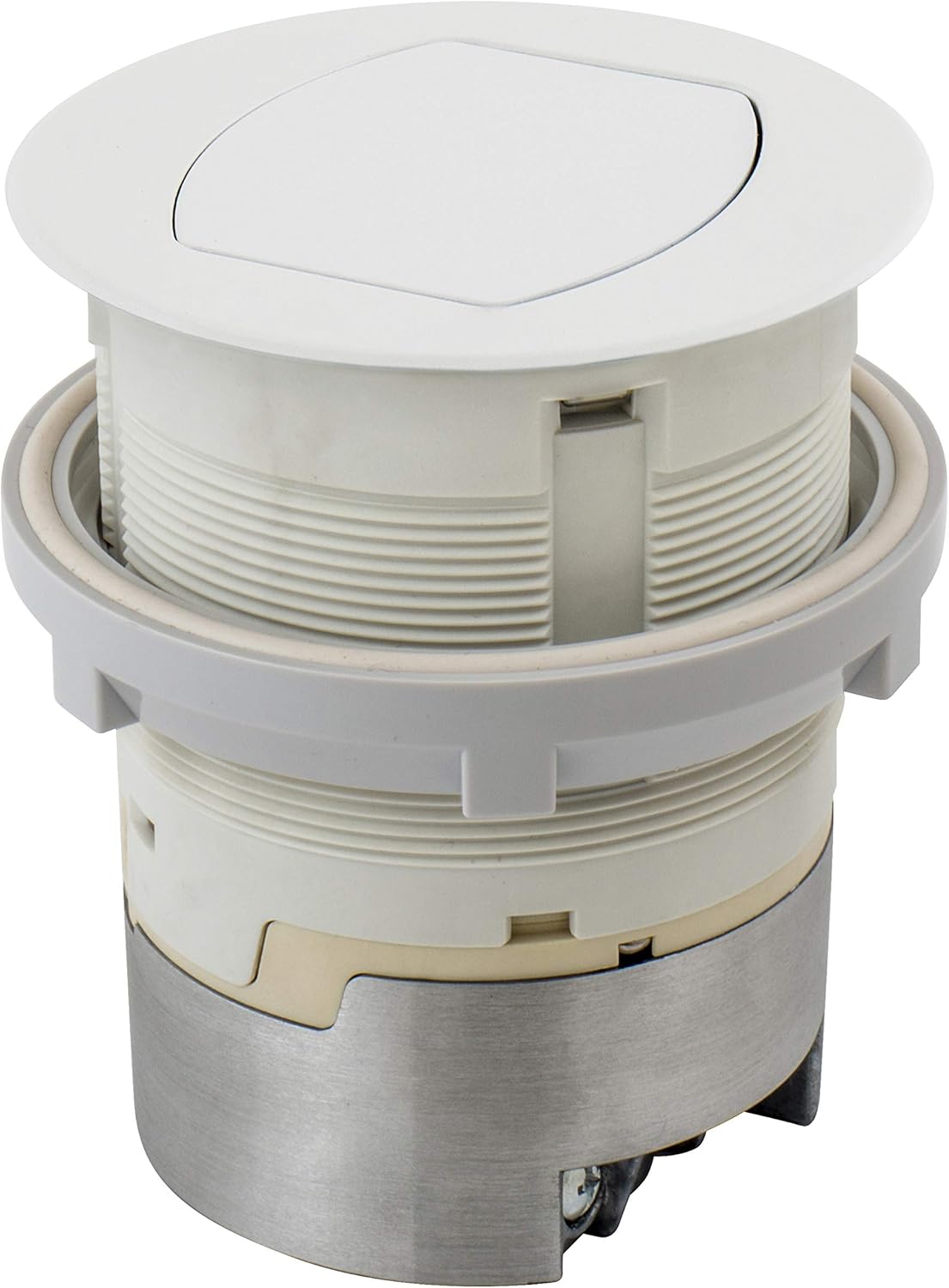 Bryant Electric RCT201W 15A 125V Tamper Resistant Pop-Up Countertop Receptacle Surface Mount, 15 Amp, Powder Coated White - - 