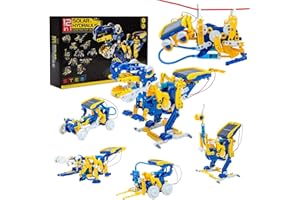 CIC Kits 12 in 1 Solar & Hydraulic Construction Kit | Educational STEM Engineering Toys for Kids & Teens | English & Français