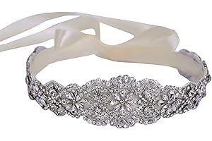azaleas Women's Crystal Thin Wedding Belt Sashes Bridal Sash Belt for Wedding, Bridesmaid Flower Girl Dress Accessories 16IN
