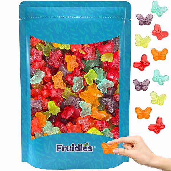 FRUIDLES BUTTERFLIES MINI GUMMY CANDY, ASSORTED FRUIT FLAVORS,...