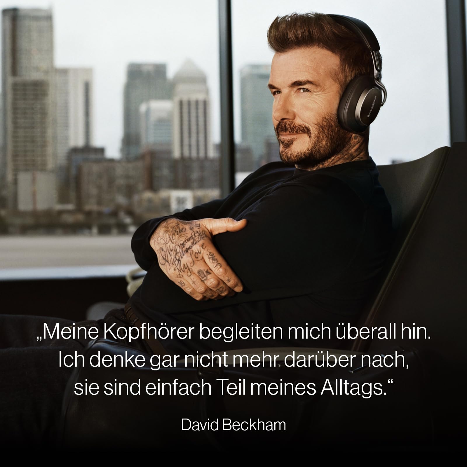 Bowers & Wilkins Px8 S2 Kabellose Noise-Cancelling Kopfhörer mit Bluetooth Audio, Schnellladefunktion, 30 Stunden hochauflösende Wiedergabe & Mikrofon - Onyx Schwarz 6