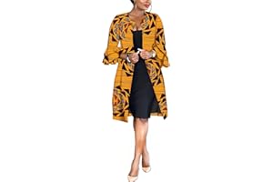 RealWax African Women Coat Ankara Print Long Jacket Tops Wax Dashiki Clothes