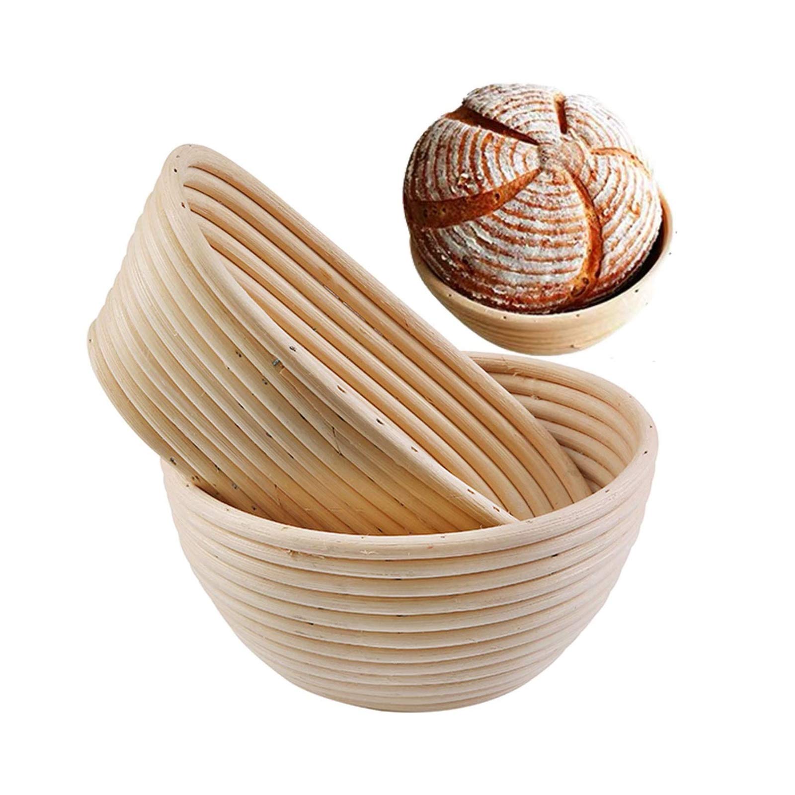 Proofing Baskets Oval Banneton for Bread Making Set of 2, 1 x 6 cm, 15 x 8 x 5 cm