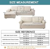 SHANNA Thick Rabbit Plush Sofa Cover 1 2 3 Seater Grey 70x90cm Armrest view 7