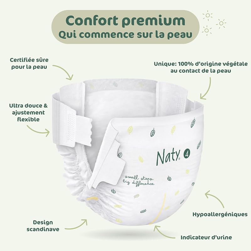 BioEmbrace Couches Bébé Taille 4 (7–18 kg), 88 unités