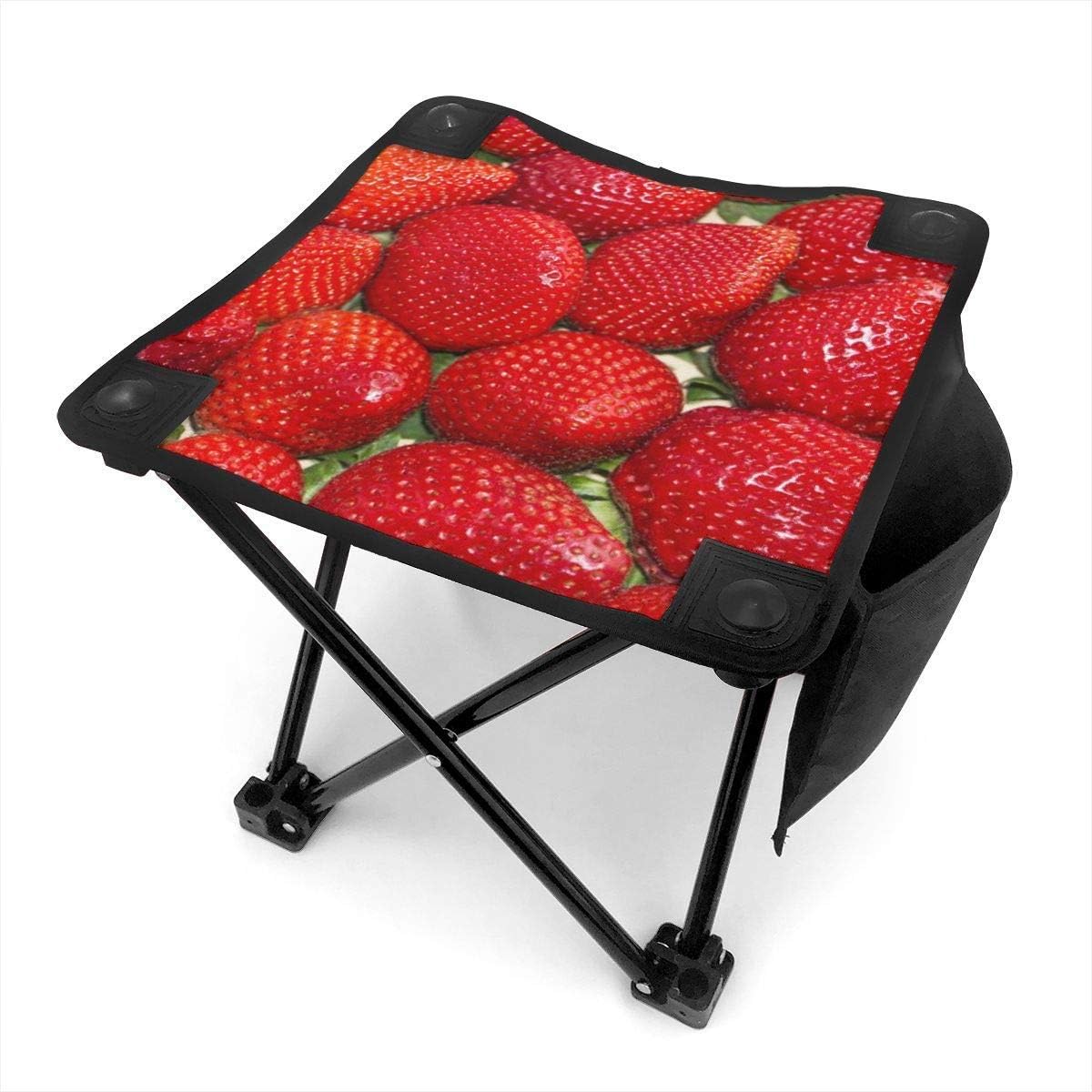 Taburete de camping Red Strawberries Ripe Small Camping Stool Fishing