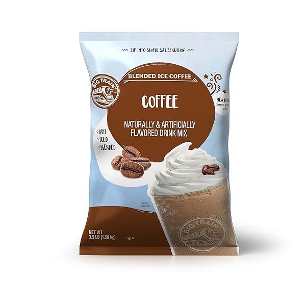BIG TRAIN BLENDED ICE COFFEE BEVERAGE MIX, 3.5...