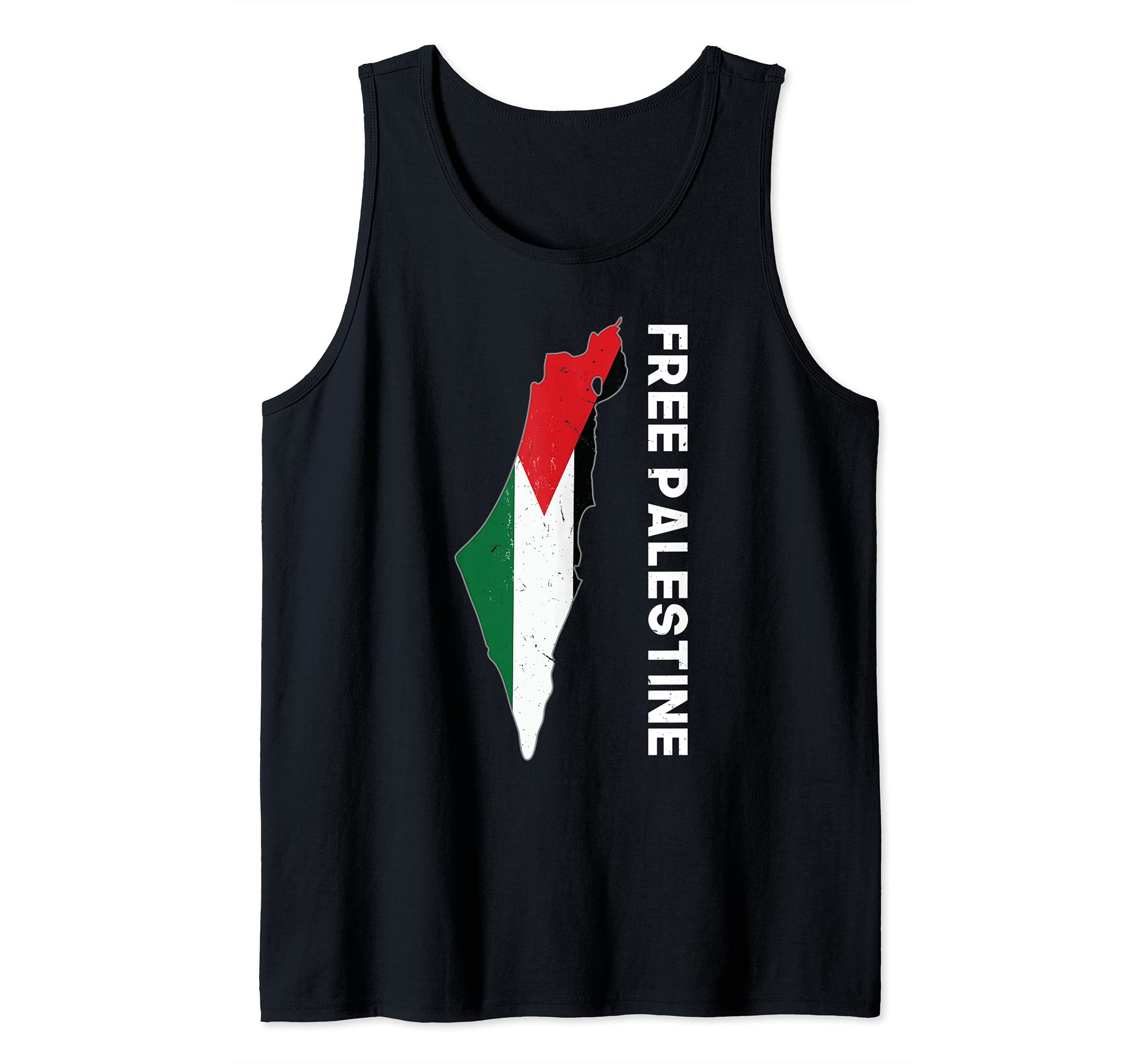 Free Palestine - Free Gaza Palestine Flag Arabic Tank Top