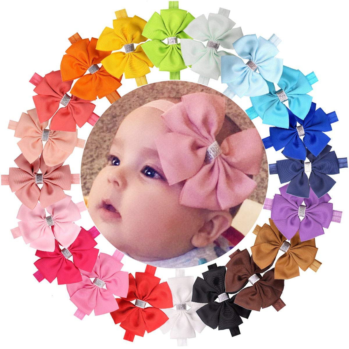 baby hair bow headbands