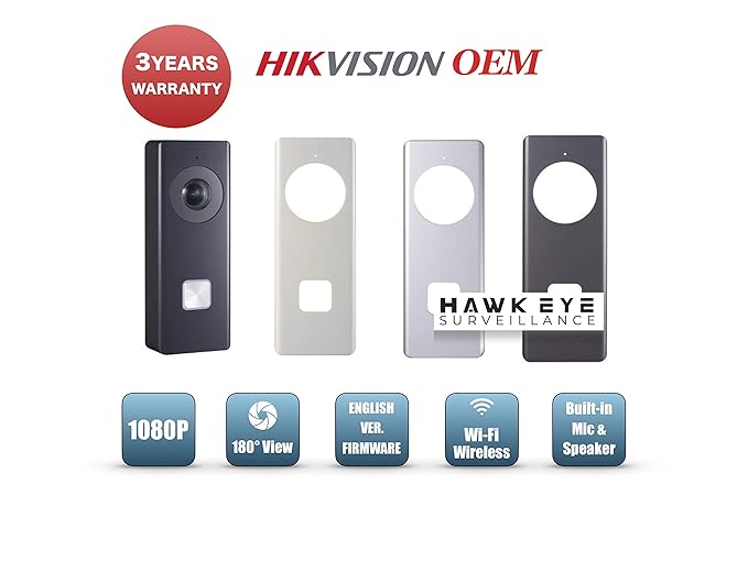 1080P HD Wifi Video Doorbell Wireless Camera, 2MP, 180 degree Ultra Wide Angle