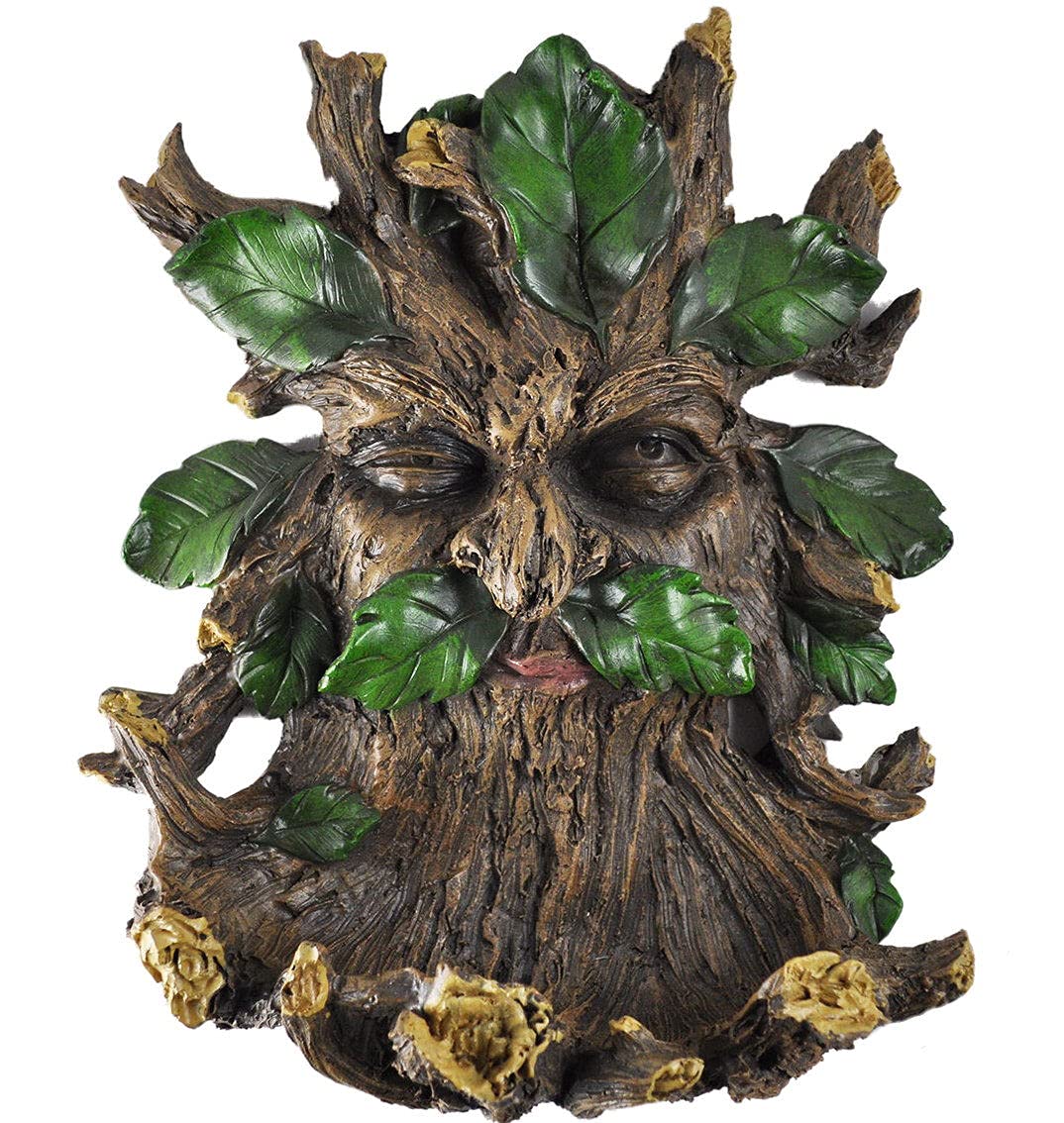 Fiesta Studios Tree Ent Face Bird Feeder Wall Plaque Large Greenman Decorative Outdoor Decor Gift. 28cm