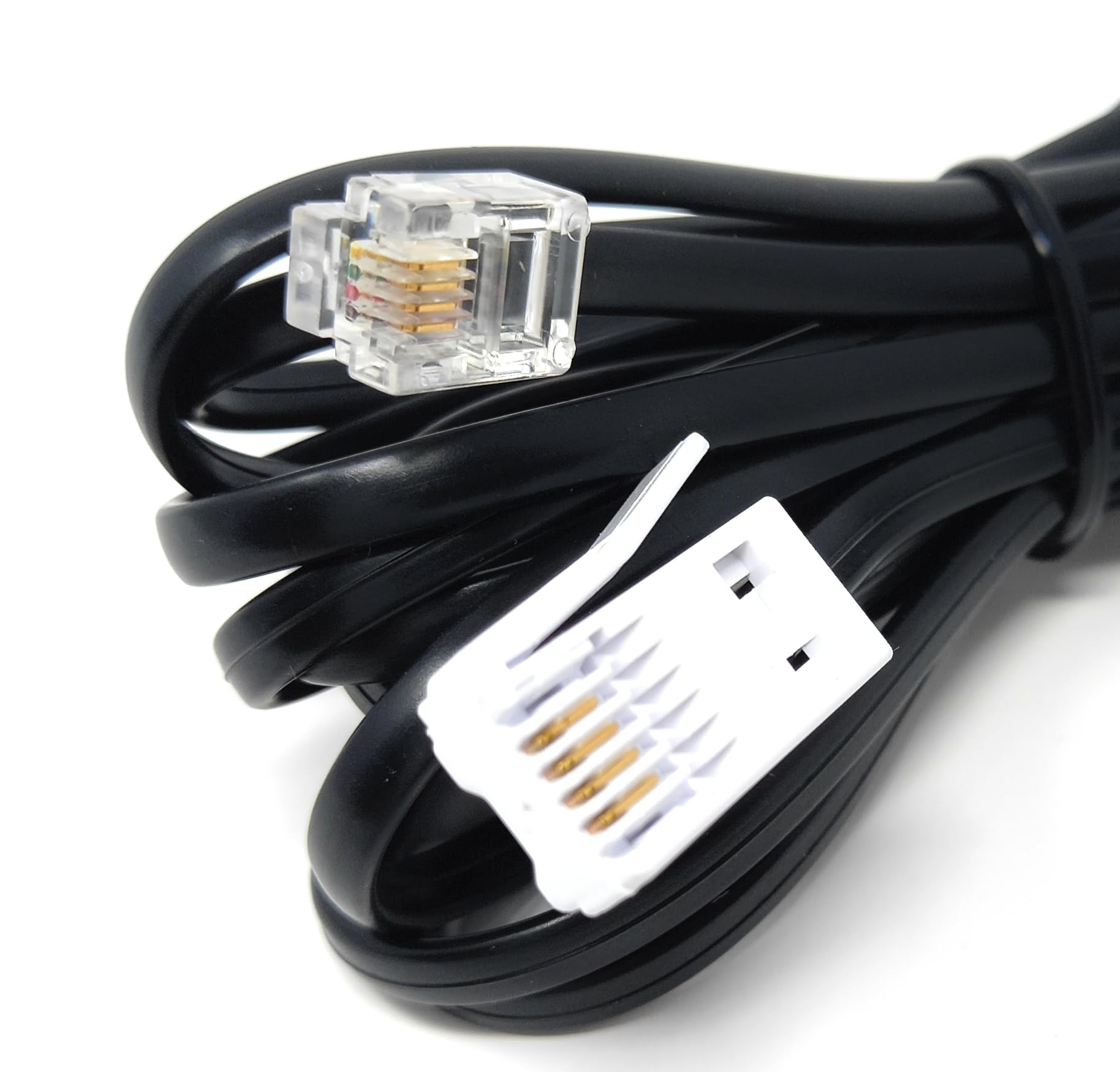 DRUT 3m BT to RJ11 4 Wire (431A) Male to Male UK Telephone Modem Lead Cable 10ft Black