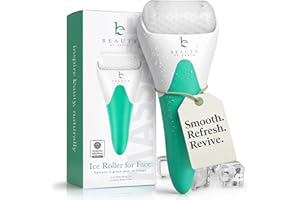 Ice Roller for Face - Smoothes Fine Lines & Wrinkles, Face & Eye Roller for Puffy Eyes, Dark Circles and Migraine, Facial Mas