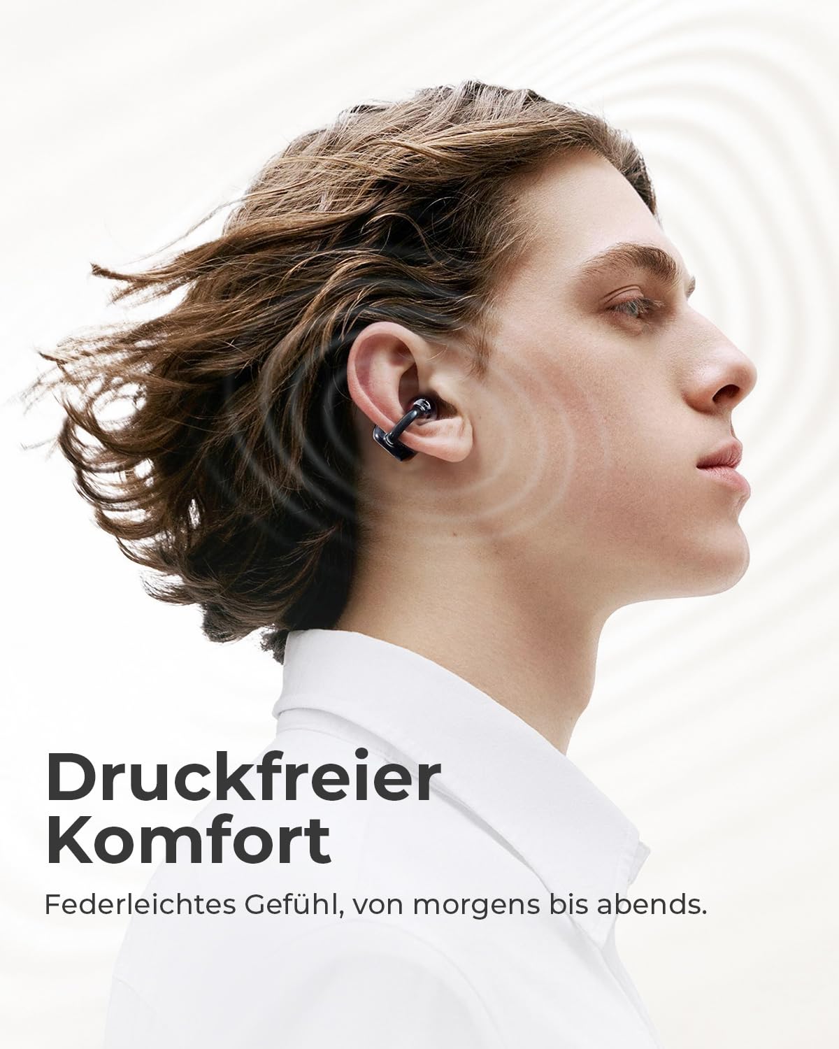 SANAG Open Ear Kopfhörer, Clip on Kopfhörer, Bluetooth 6.0, 42H Spielzeit, IP67 Wasserdicht, ENC Geräuschunterdrückung für Anrufe, Sicherer Halt für Laufen, Radfahren & Wandern 2