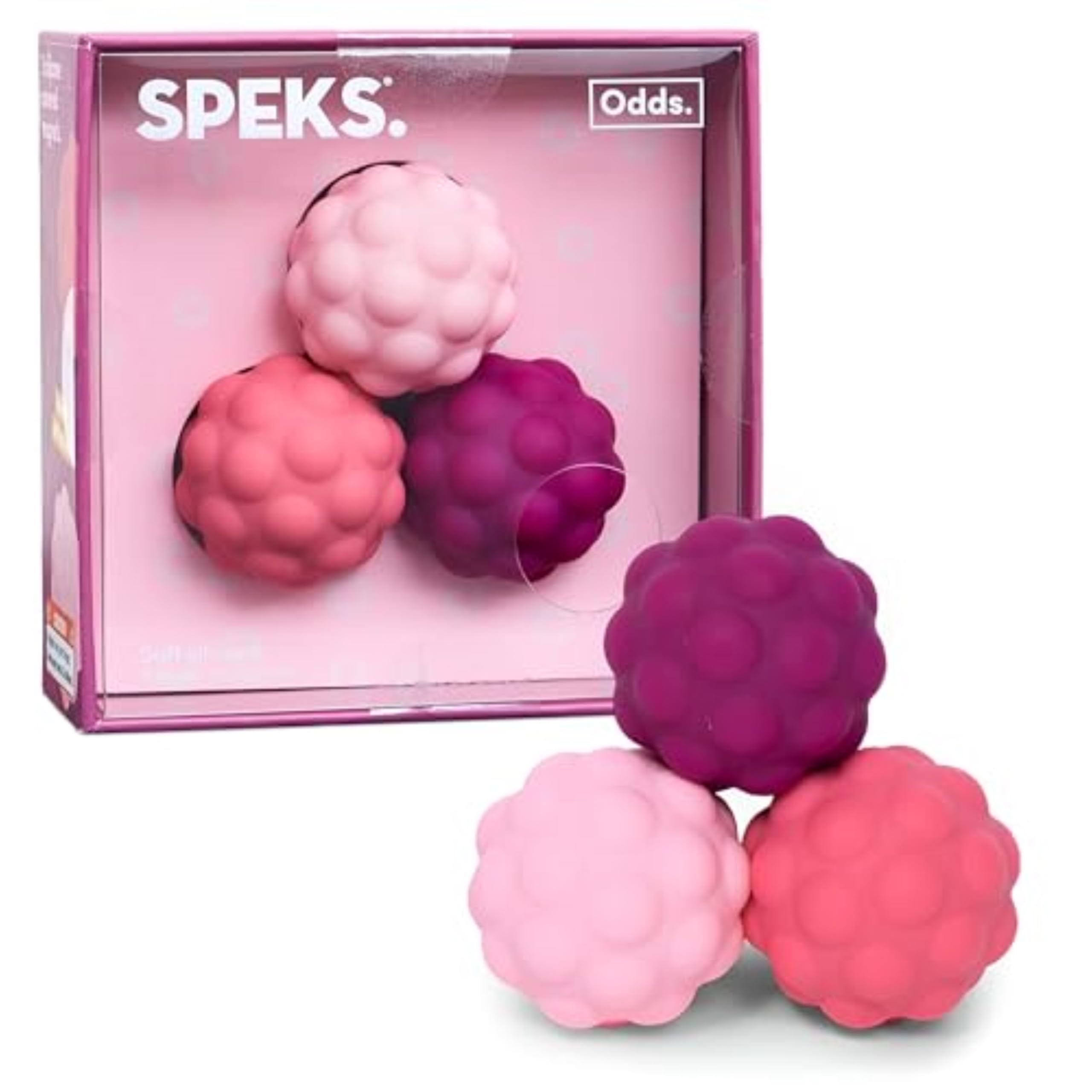 Speks Odds Soft Silicone Fidget Magnets | Silent Stress Relief Toys | Textured Magnetic Balls for Adults & Teens 14+ | Purple