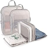 Expandable Double-Sided Compression Packing Cube,3 Set Lightweight Double Deck Organizer Bag Carry on Luggage Backpack Suitcases,Women Travel Accessories for Separate Clean and Dirty Clothes