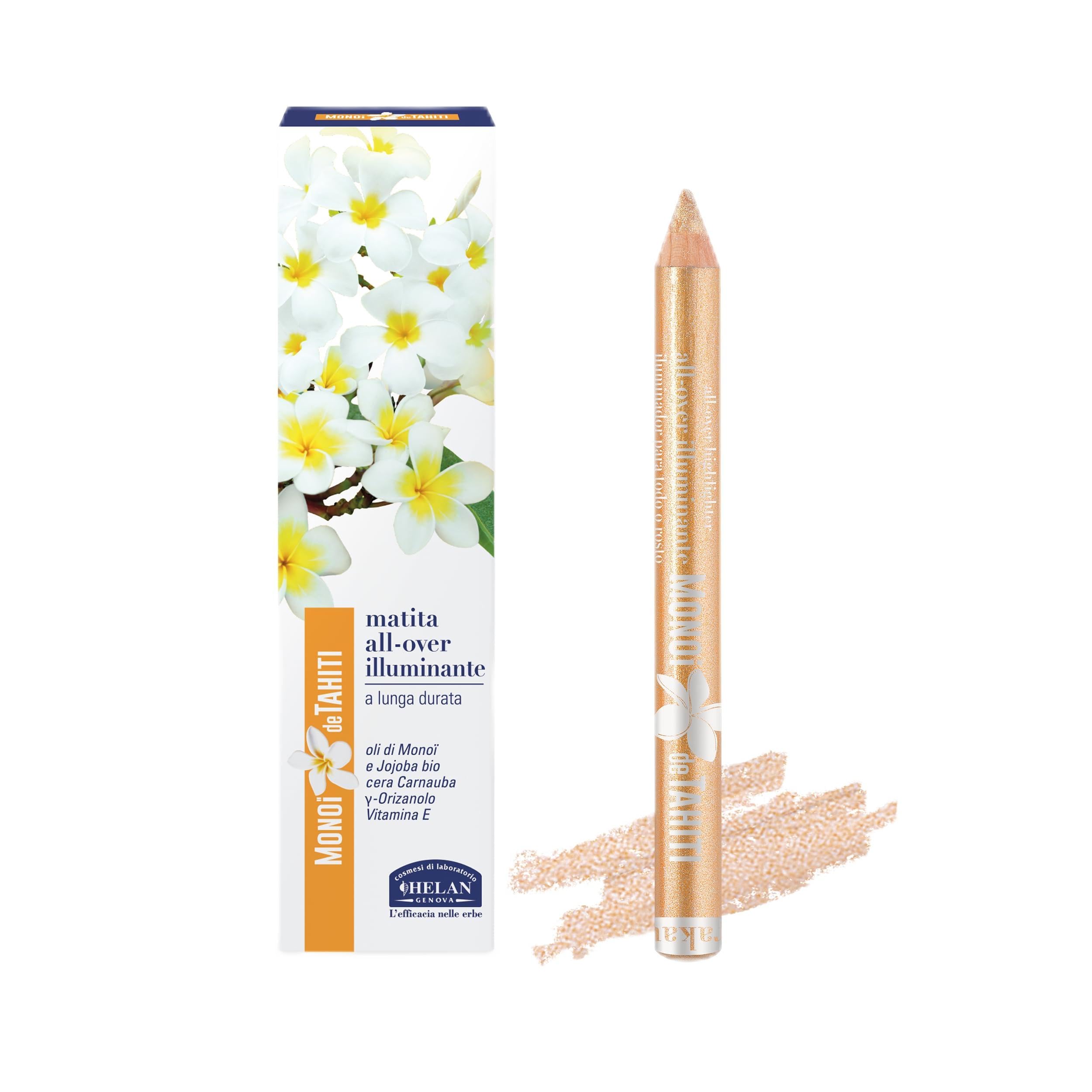 Helan Monoï de Tahiti - Multipurpose Make Up Face Illuminator as Eyeshadow Pencil Glitter Eye Light Dots and Blush Stick with Vitamin E and Jojoba Oil, Long Lasting Makeup Glow Effect Makeup