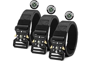 DOOPAI Tactical Belt,Military Style Quick Release Metal Buckle Belt,1.5" Heavy-Duty Nylon Riggers Belts for Men