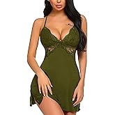 Avidlove Women Lingerie Lace Chemise Sleepwear Babydoll Teddy Lingerie