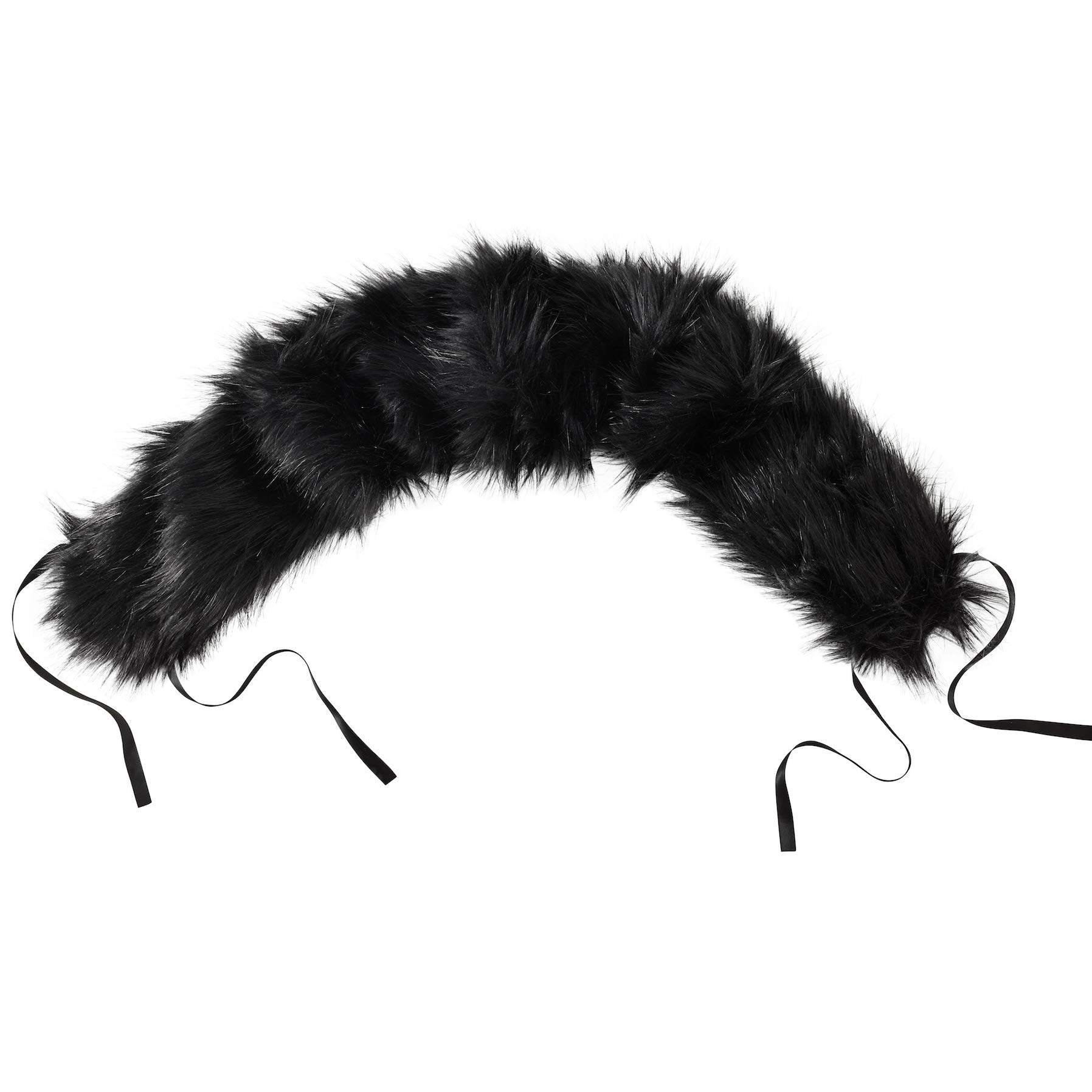 Clair de Lune Universal Pram Faux Fur Hood Trim, Black