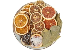 APRAGAZ Simmer Pot Potpourri Fresh & Clean Set Dried Lemon Slices, Grapefruit, Lime, Orange, Peppercorn, Salt & Bay Leaf, Stovetop Simmering Potpourri Kits for Hostess/Office/Housewarmings/Open Houses Gifts